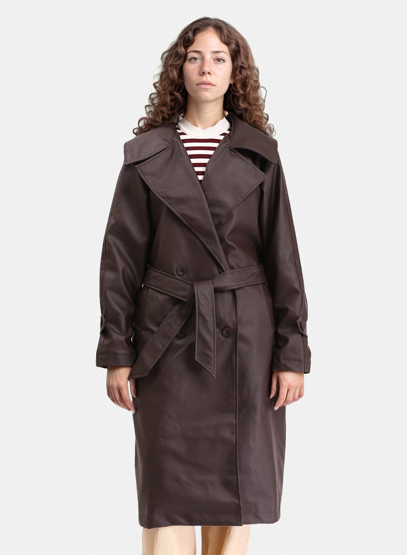 Ravin Women Longline Belted Coat - Image 1